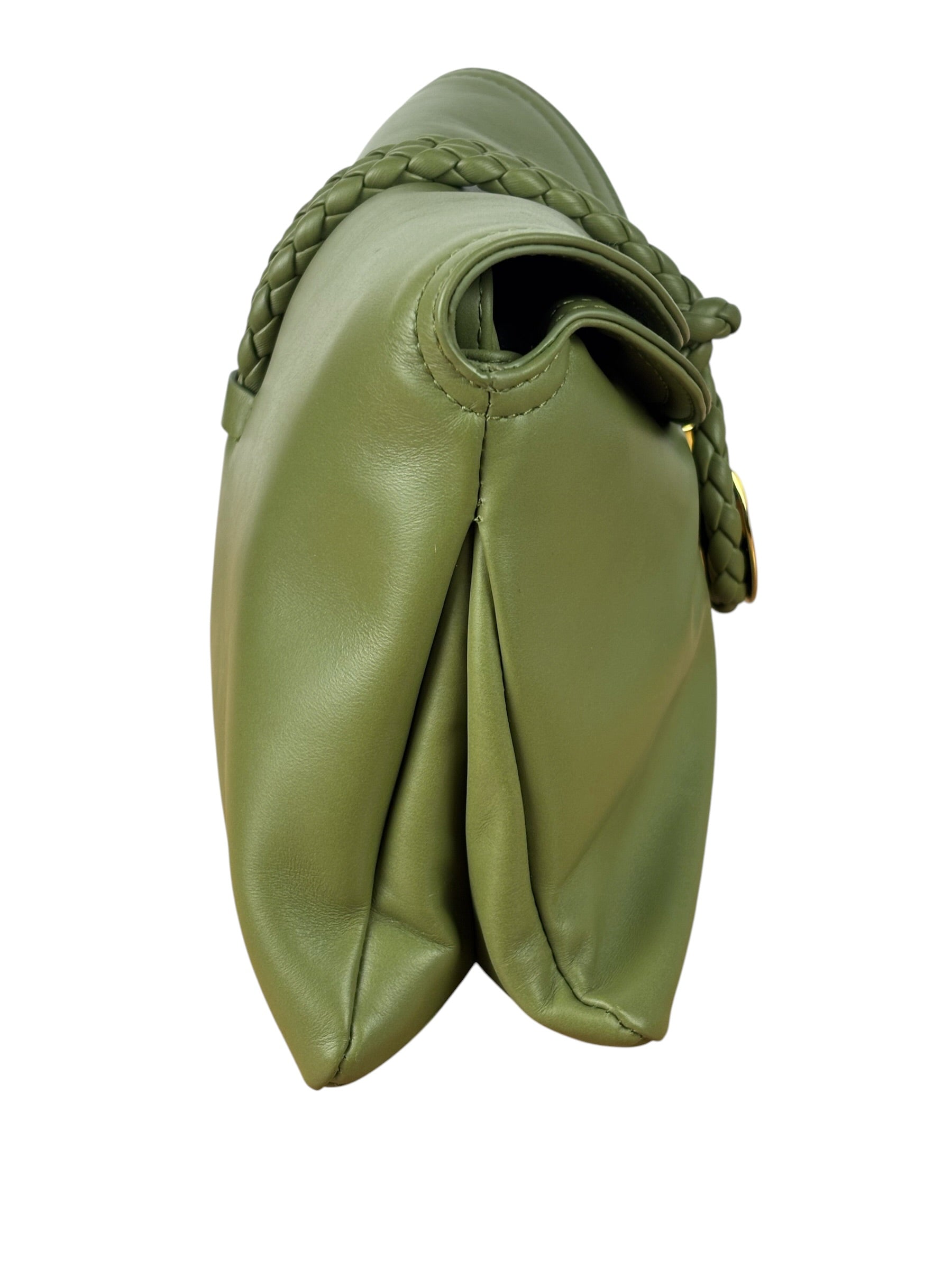Bottega Veneta Baby Liberta Green Leather Shoulder Bag