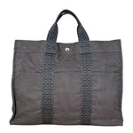 Hermes Grey Canvas Herline Tote Bag