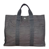 Hermes Grey Canvas Herline Tote Bag