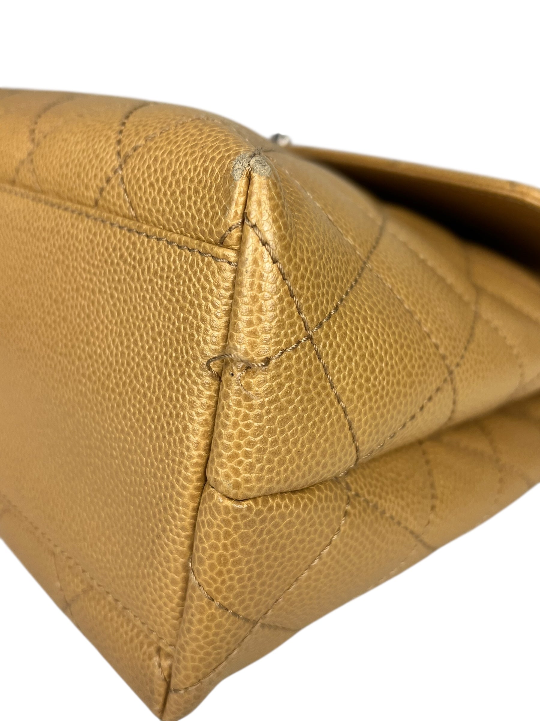 Chanel Beige Calfskin Kelly Top Handle Bag 2001