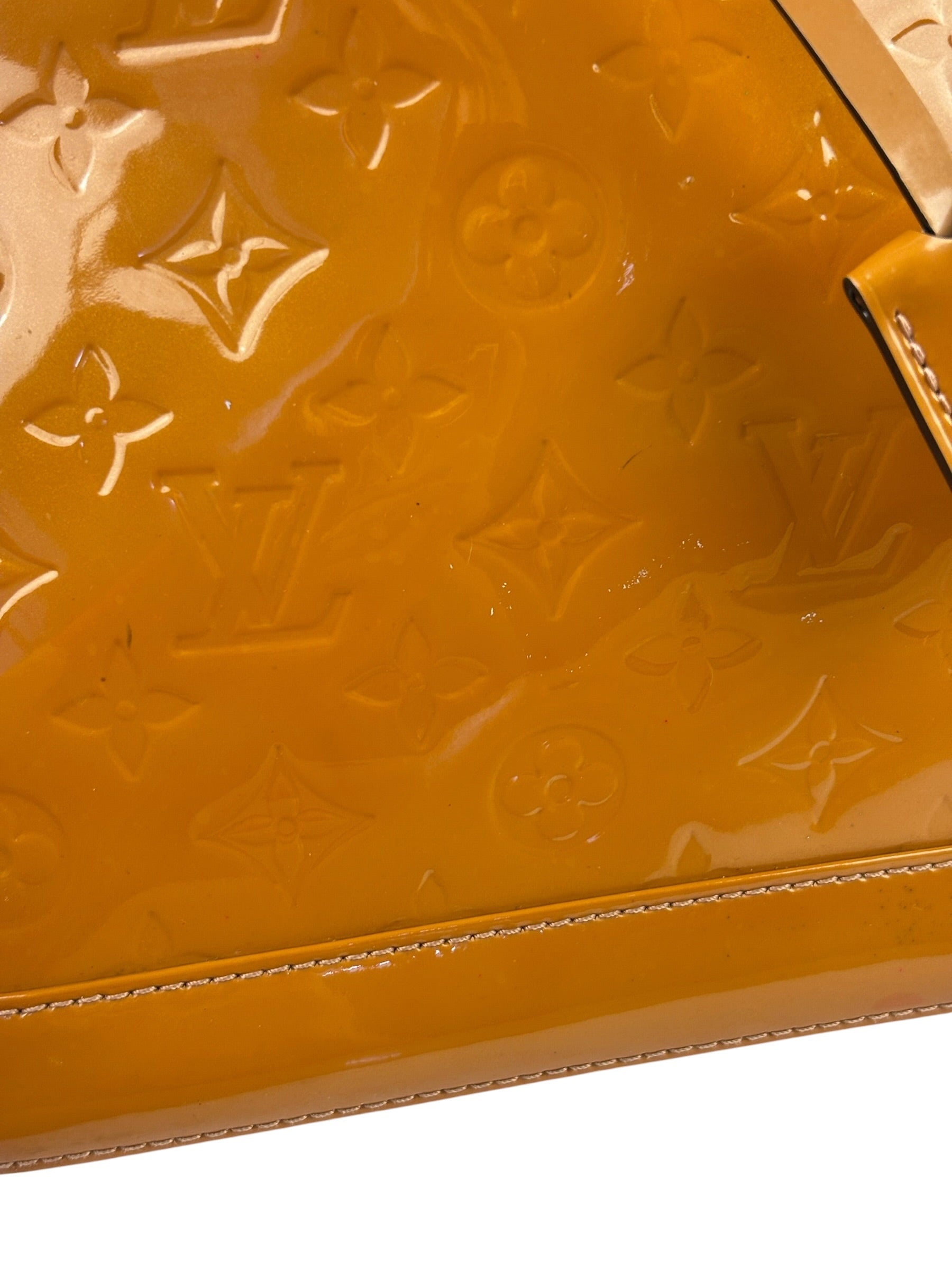 Louis Vuitton Vintage Monogram Vernis Alma MM Handbag Orange