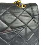 Chanel Black Leather Jumboo Double Flap Shoulder Bag
