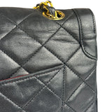 Chanel Black Leather Jumboo Double Flap Shoulder Bag