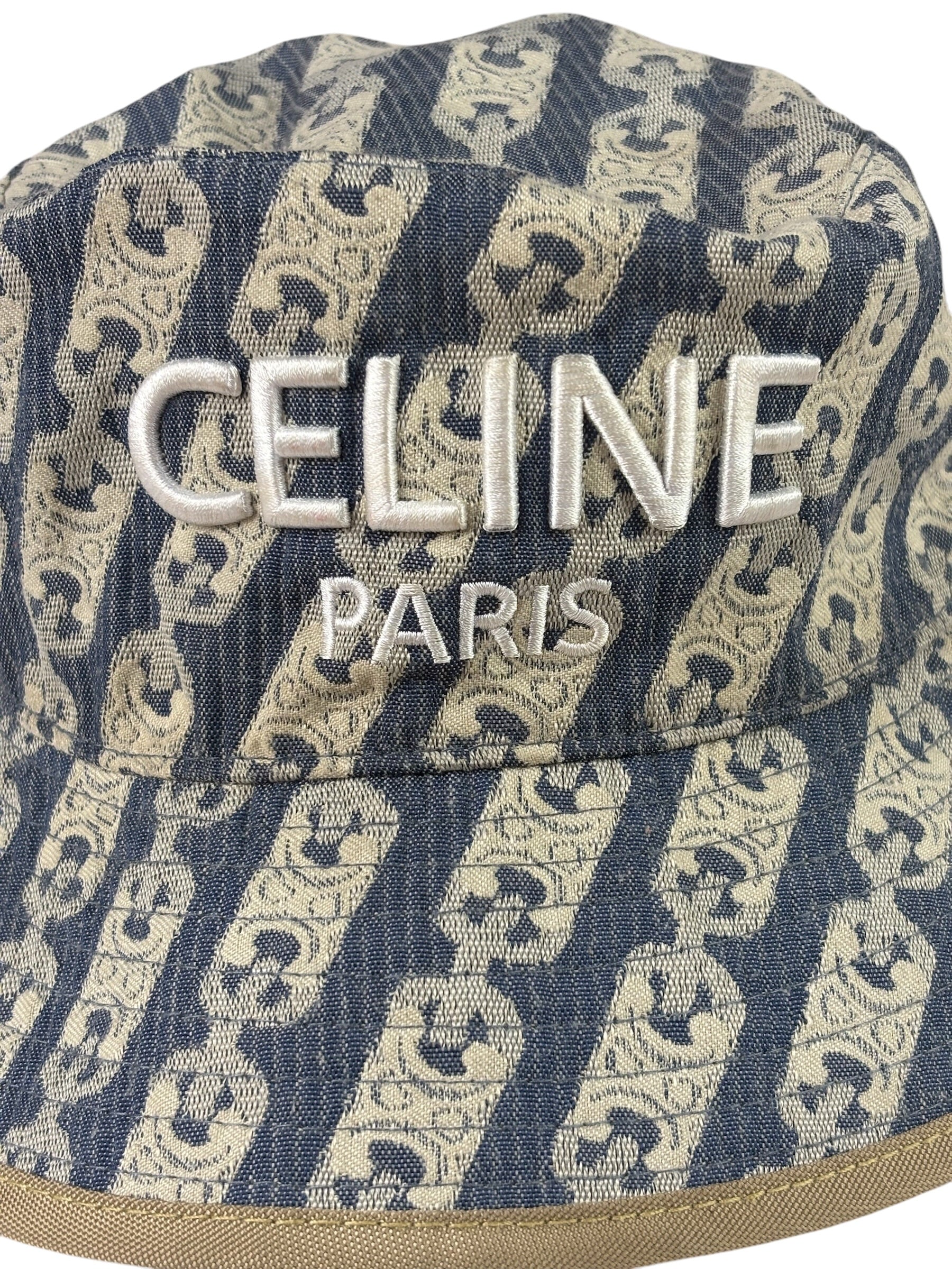 Celine Paris Blue Denim Bucket Hat