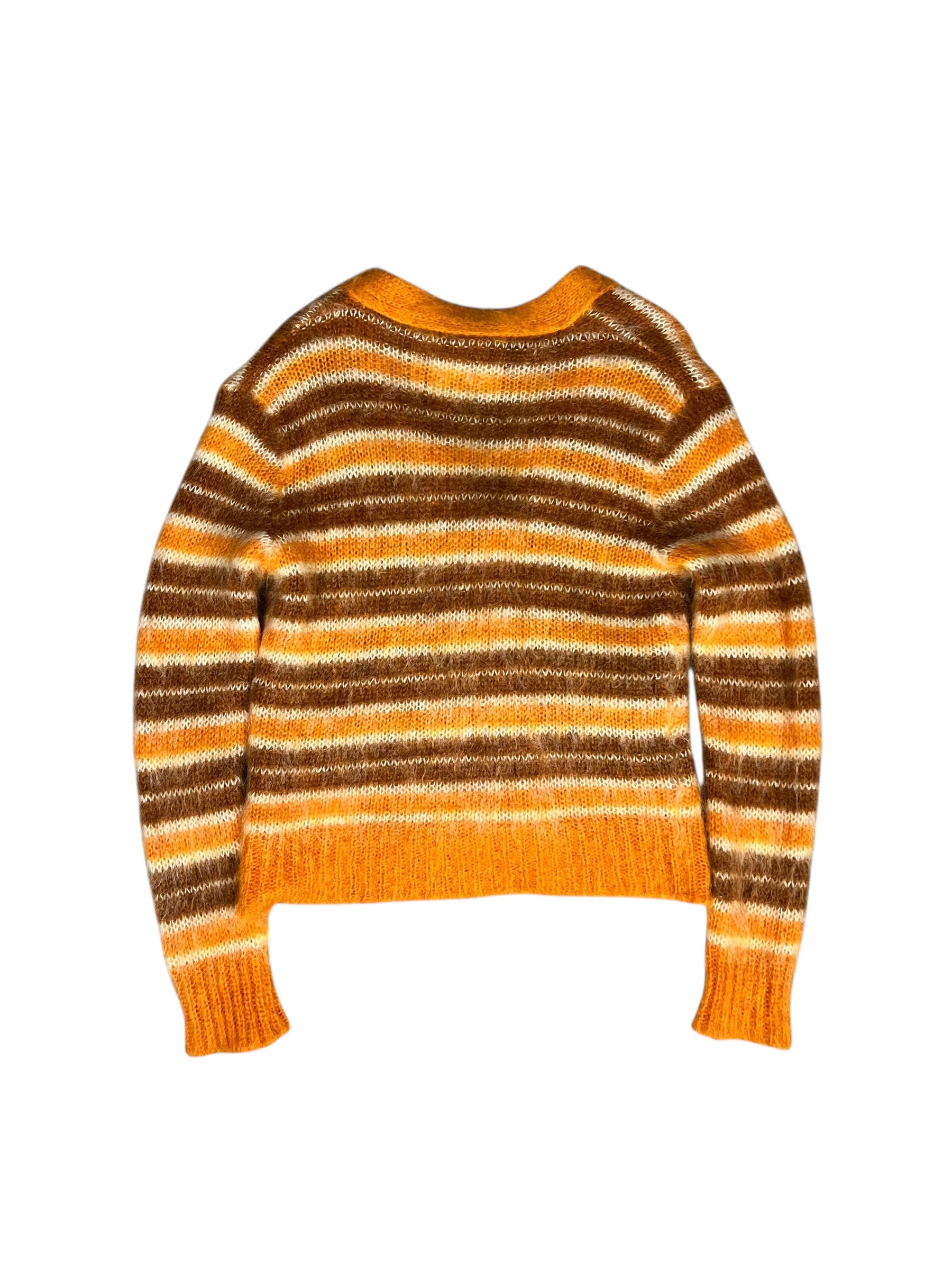 Marni MoHair Orange Button Up Sweater