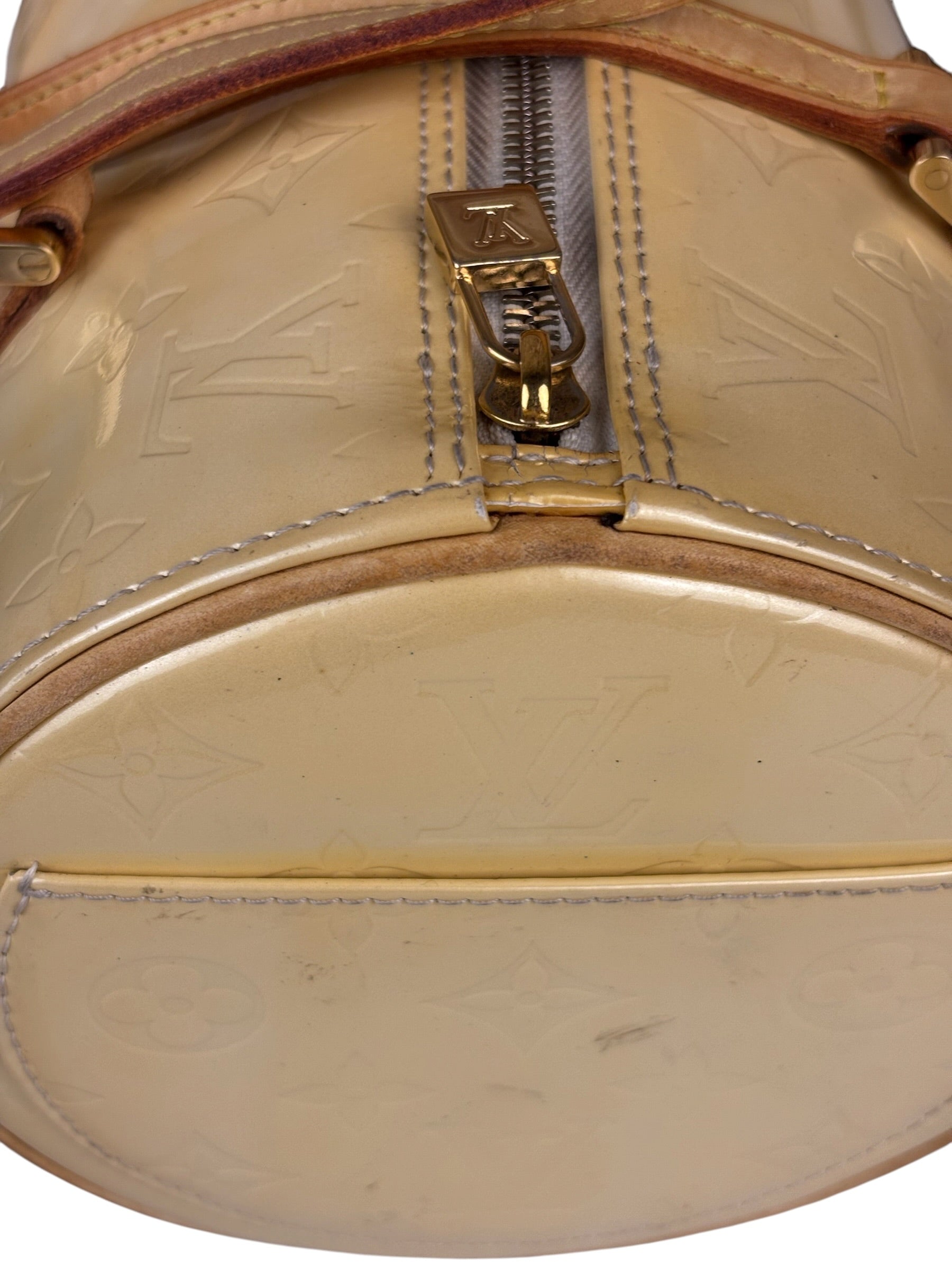 Louis Vuitton Yellow Monogram Vernis Bedford Handbag