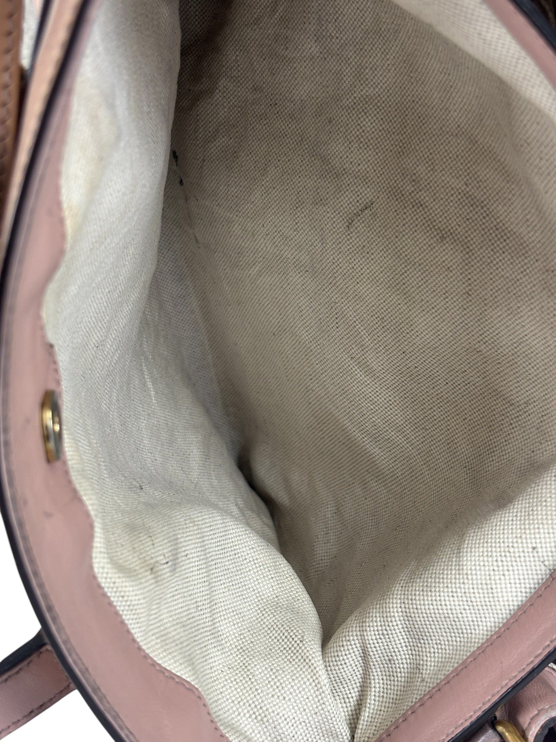 Gucci Dusty Rose Patent Leather Horsebit Two-Way Tote