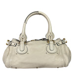 Chloe Beige Leather Paddington Shoulder Bag