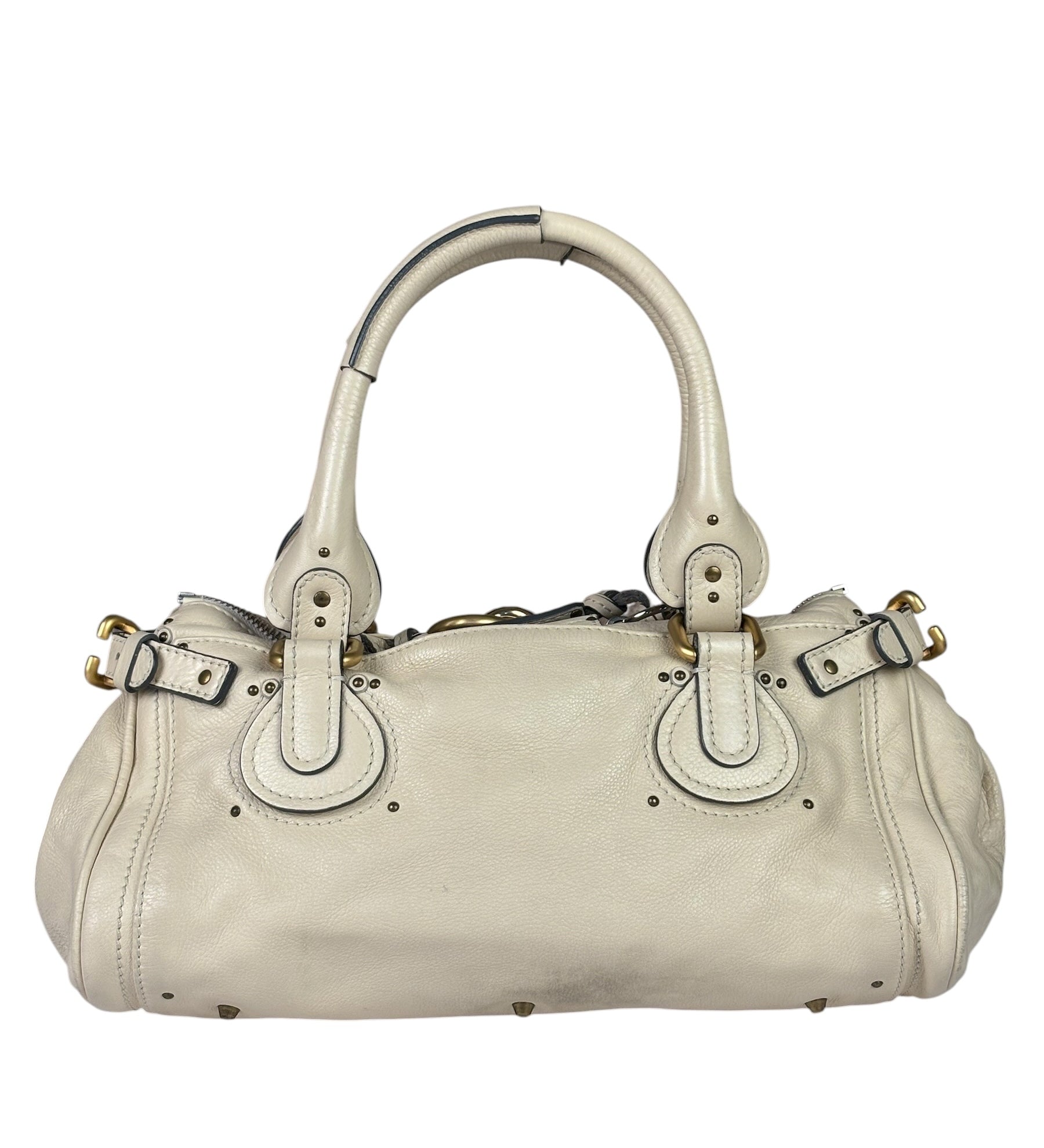 Chloe Beige Leather Paddington Shoulder Bag