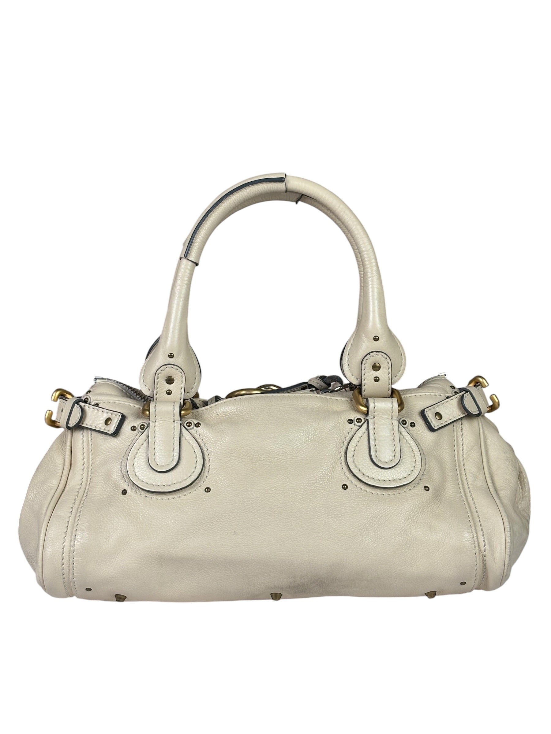 Chloe Beige Leather Paddington Shoulder Bag