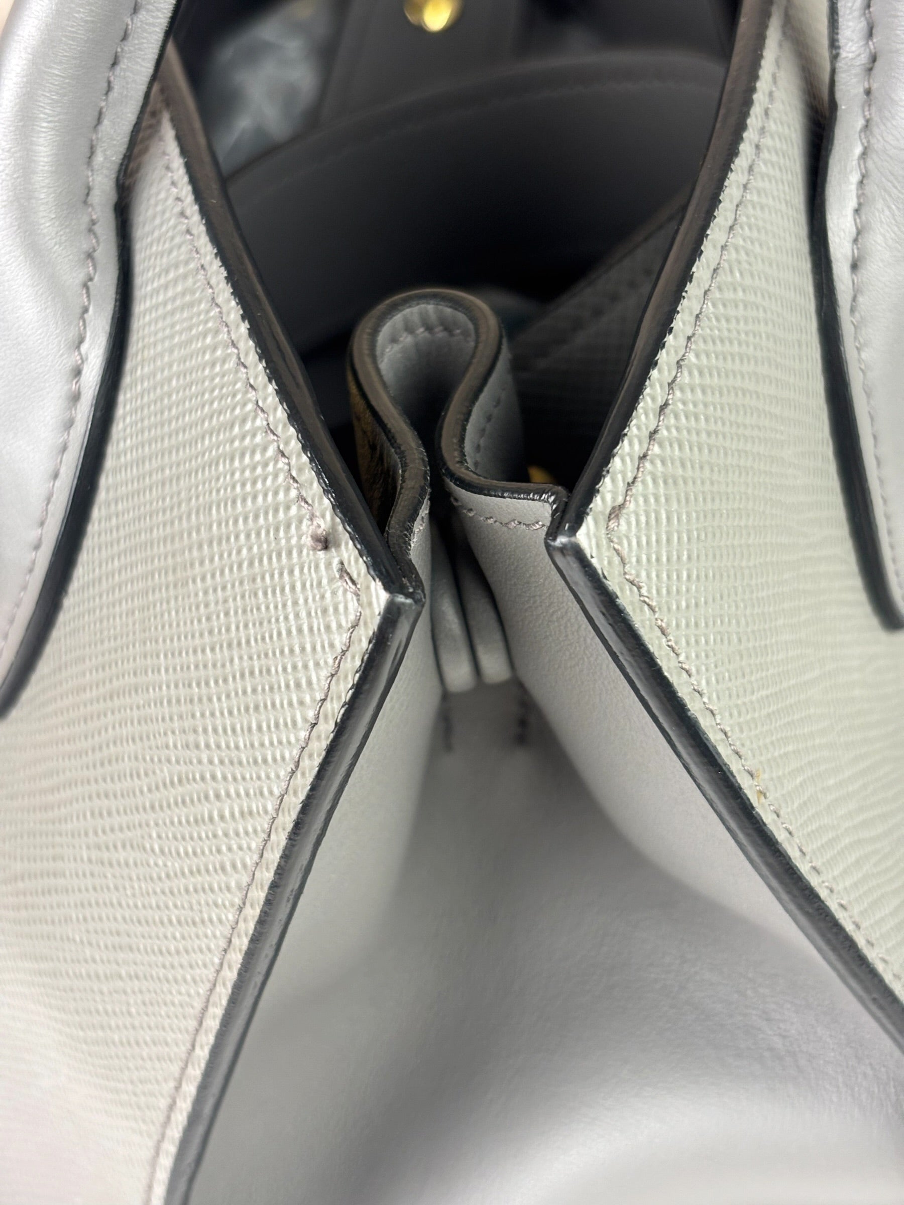 Prada Grey Saffiano Leather Two-Way Tote