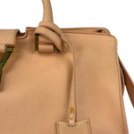 YSL Vintage Classic Y Cabas Peach Leather 2Way Handbag