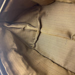 Fendi FF Black Leather Trim Zucca Mamma Pochette