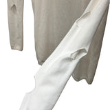 Prada White Cutout Mock Neck Long Sleeve Top