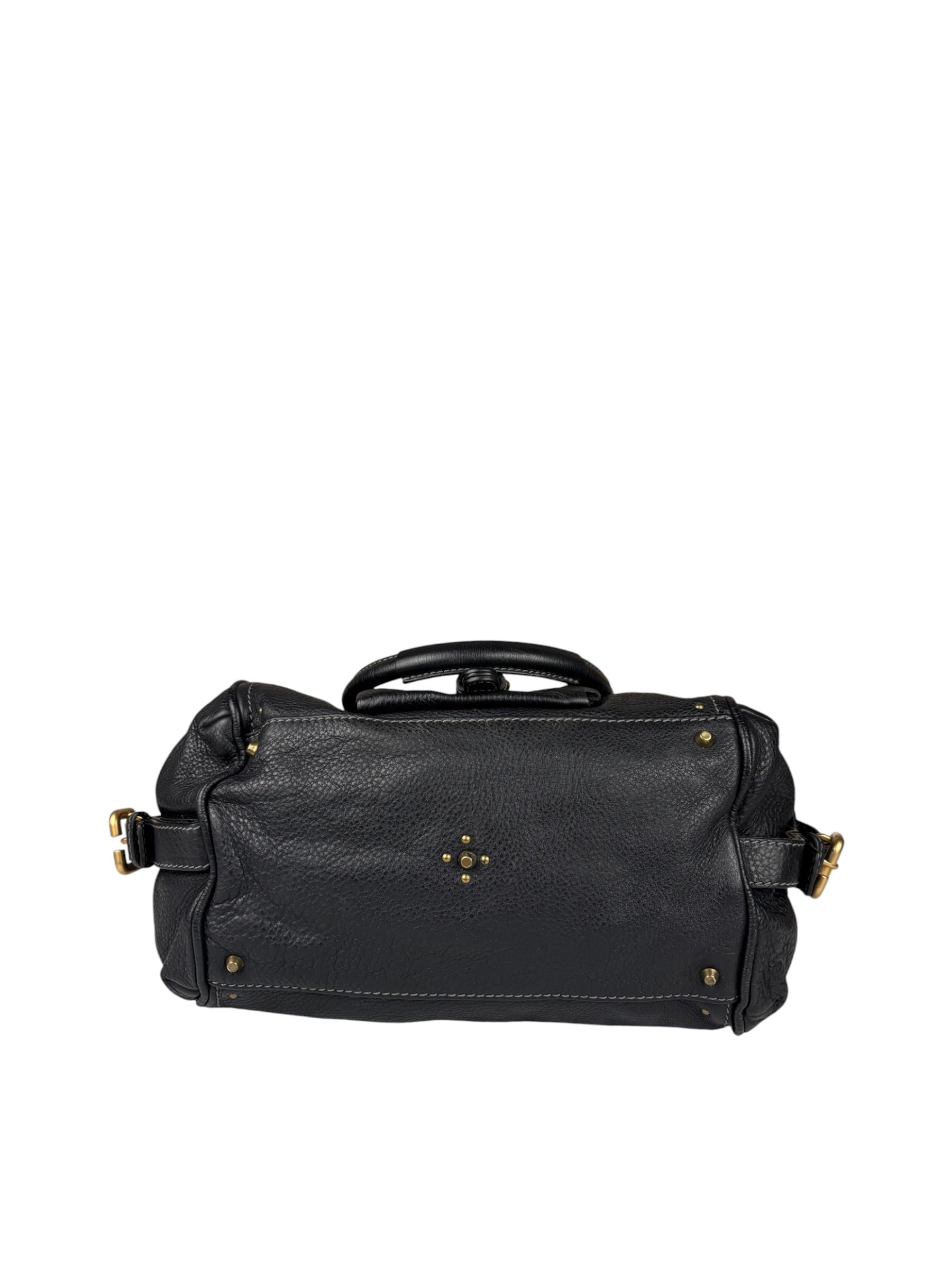 Chloe Black Leather Paddington Shoulder Bag