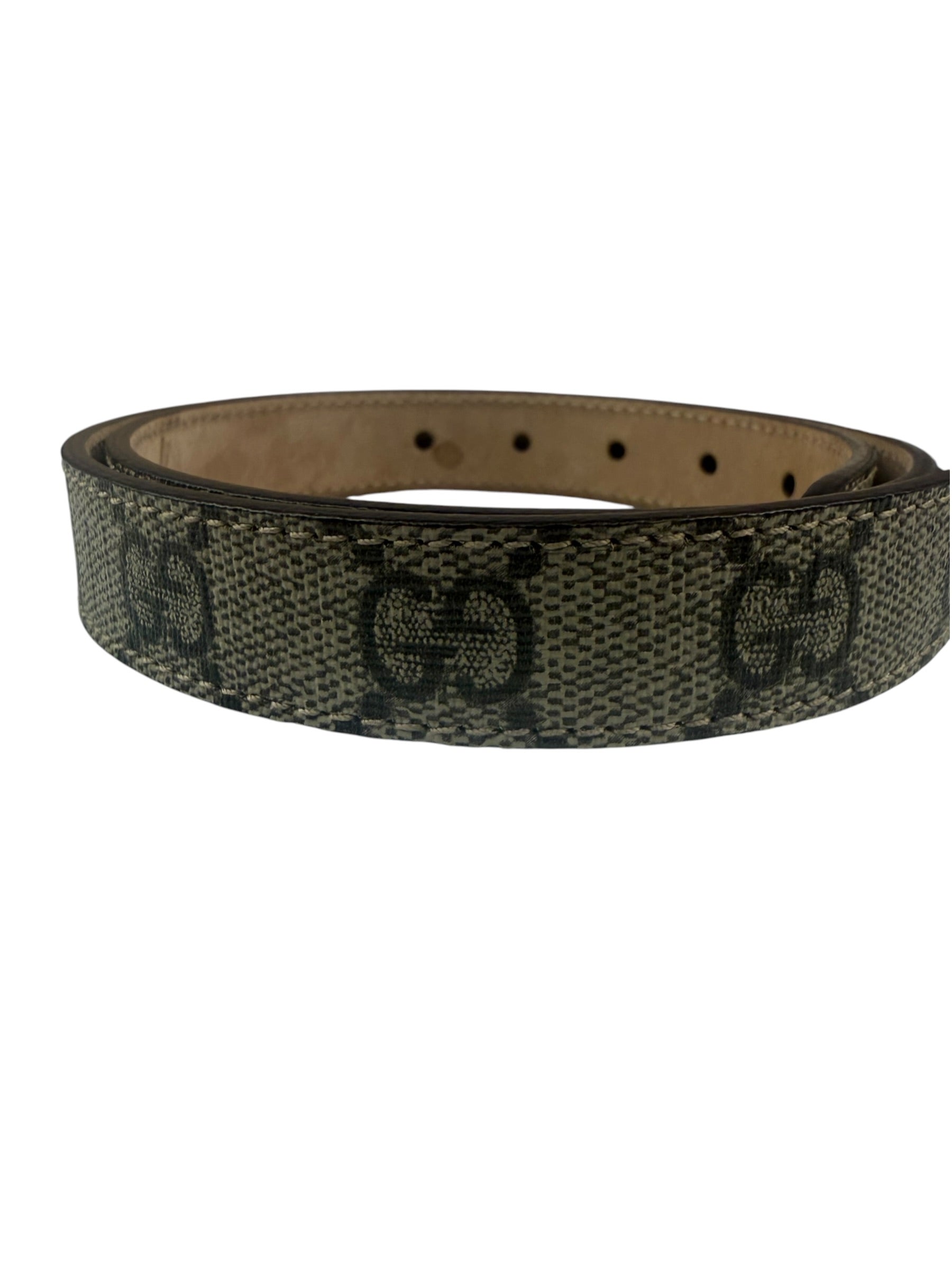 Gucci Beige GG Supreme Canvas Belt