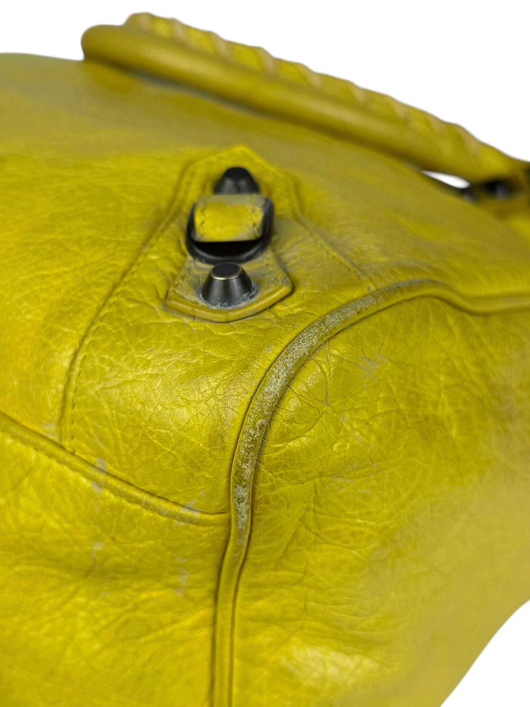 Balenciaga Yellow Leather Classic City Bag