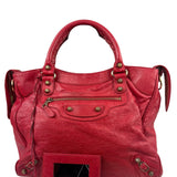 Balenciaga Red Calfskin Rouge Le City Bag