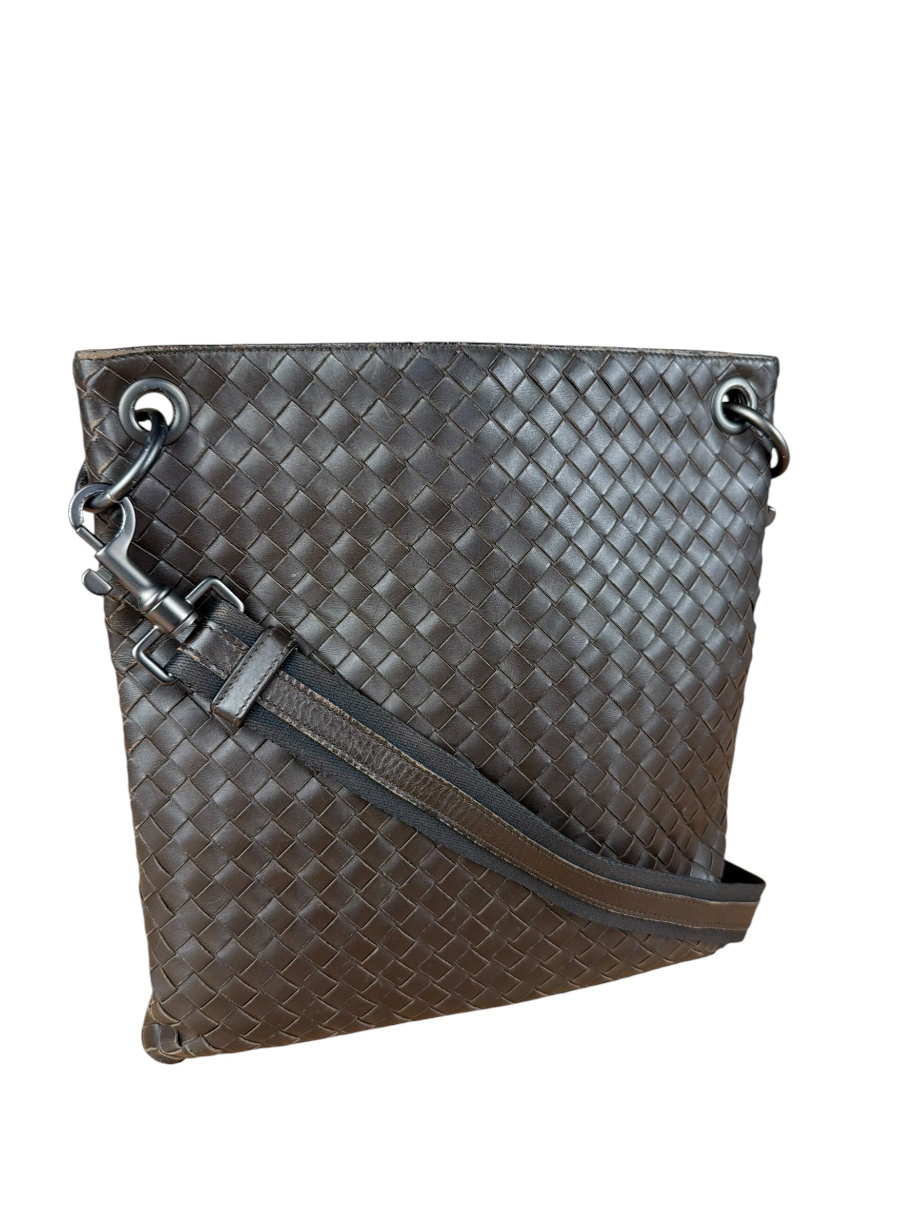 Bottega Veneta Brown Intrecciato Shoulder Bag