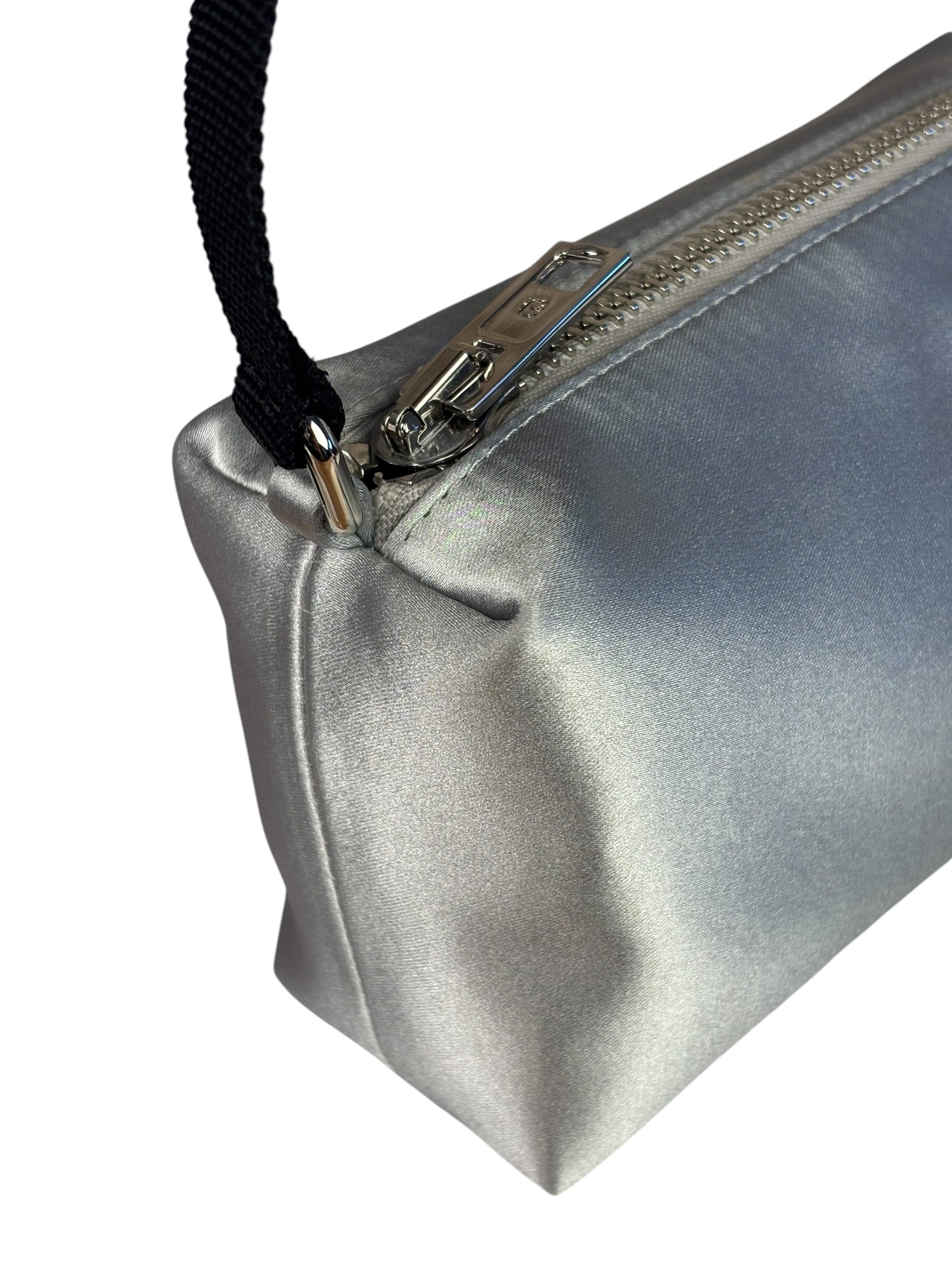 Alexander Wang Silver Satin Heiress Pouch