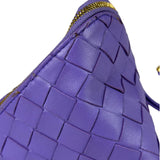 Bottega Veneta Purple Leather Nano Pyramid Pouch