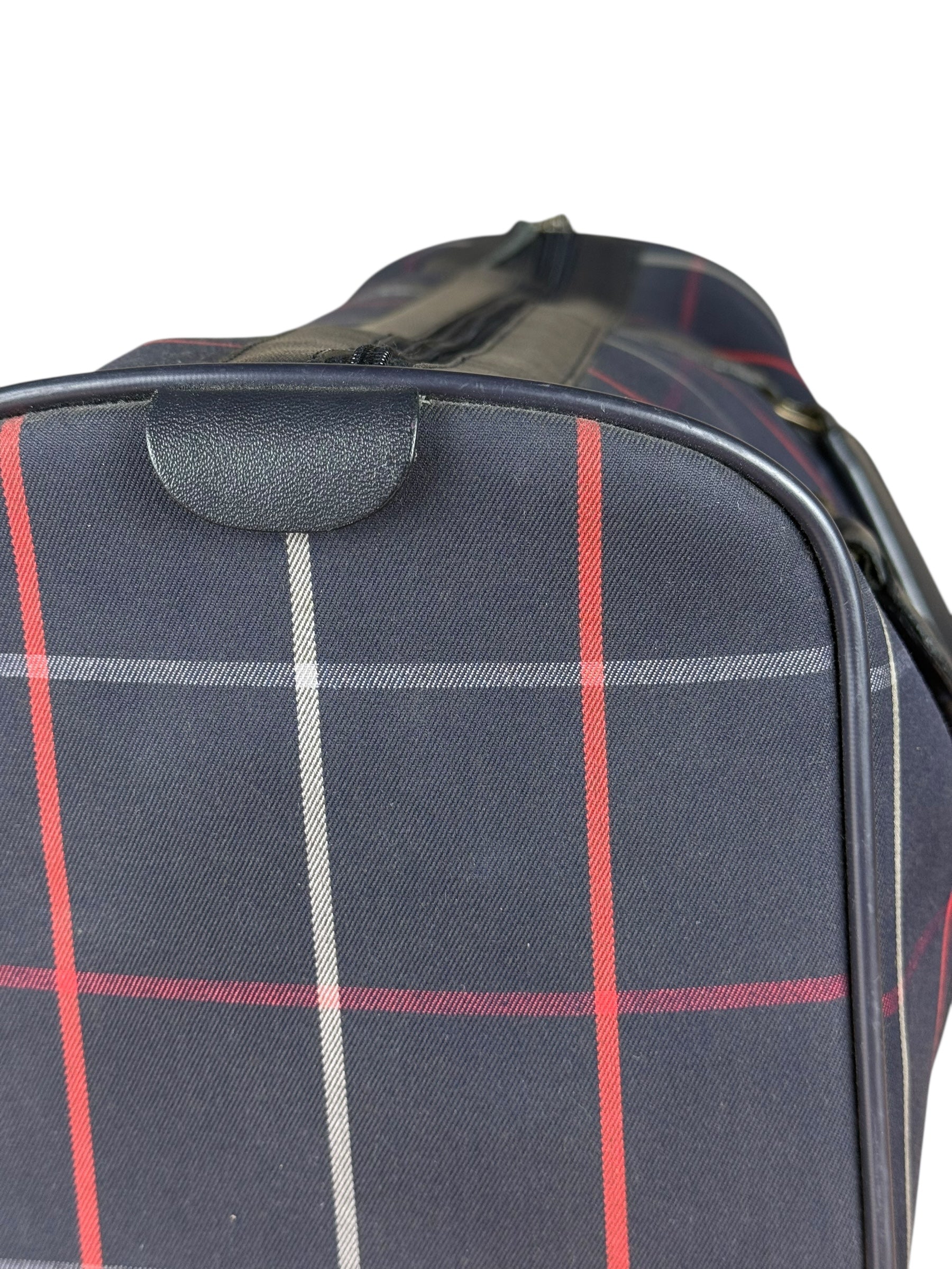 Burberry Blue Nova Check Vintage Boston Bag