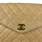 Chanel M Beige Lambskin Envelope Flap 1997