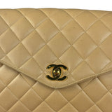 Chanel M Beige Lambskin Envelope Flap 1997