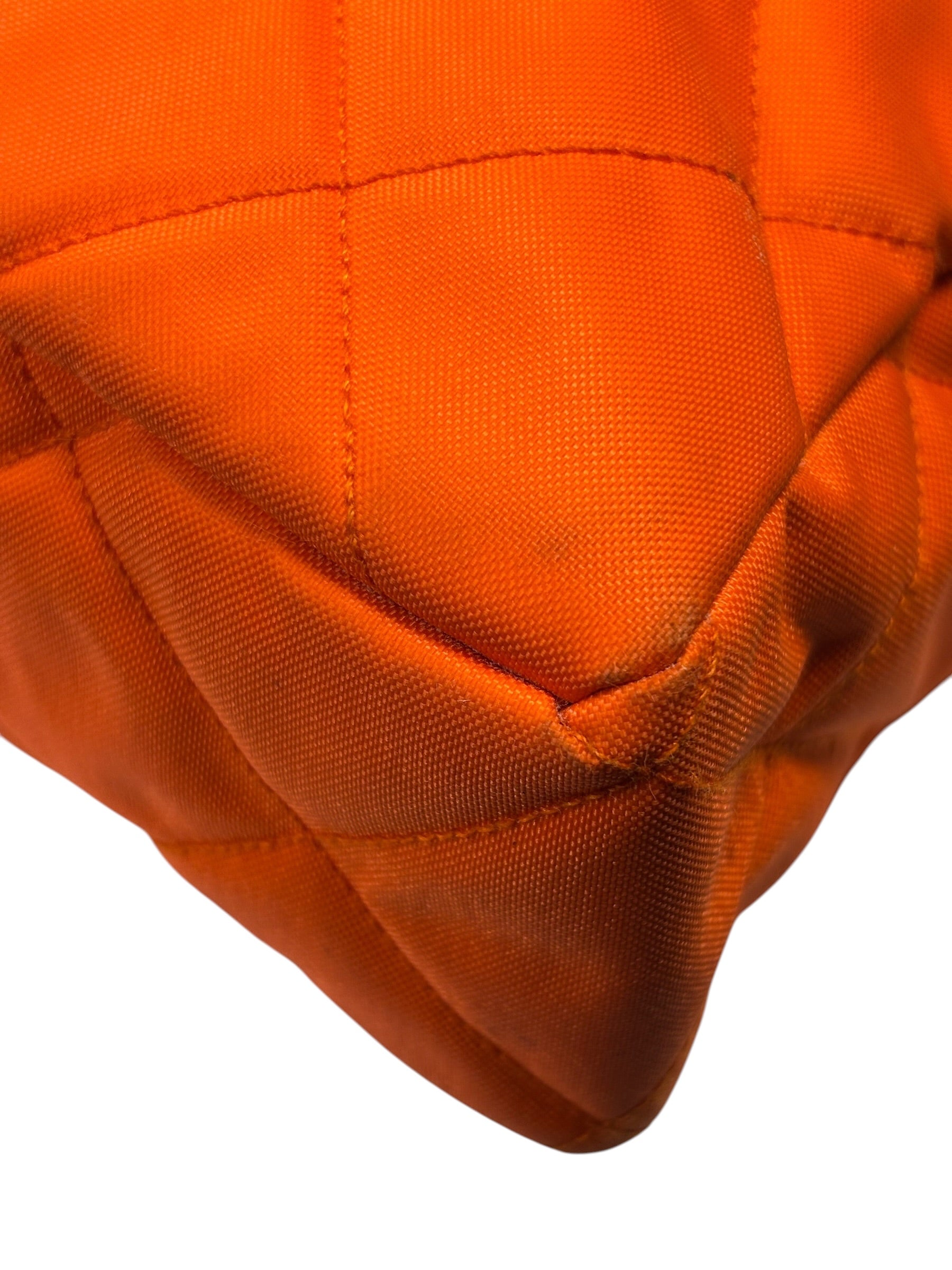 Chanel Orange Quilted Nylon Classic Jersey Camera Bag 2012