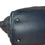 Chanel Dark Navy Quilted Leather Coco Pleats Chain Tote 2012