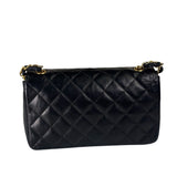 Chanel Black Quilted Leather Flap Bag 1989