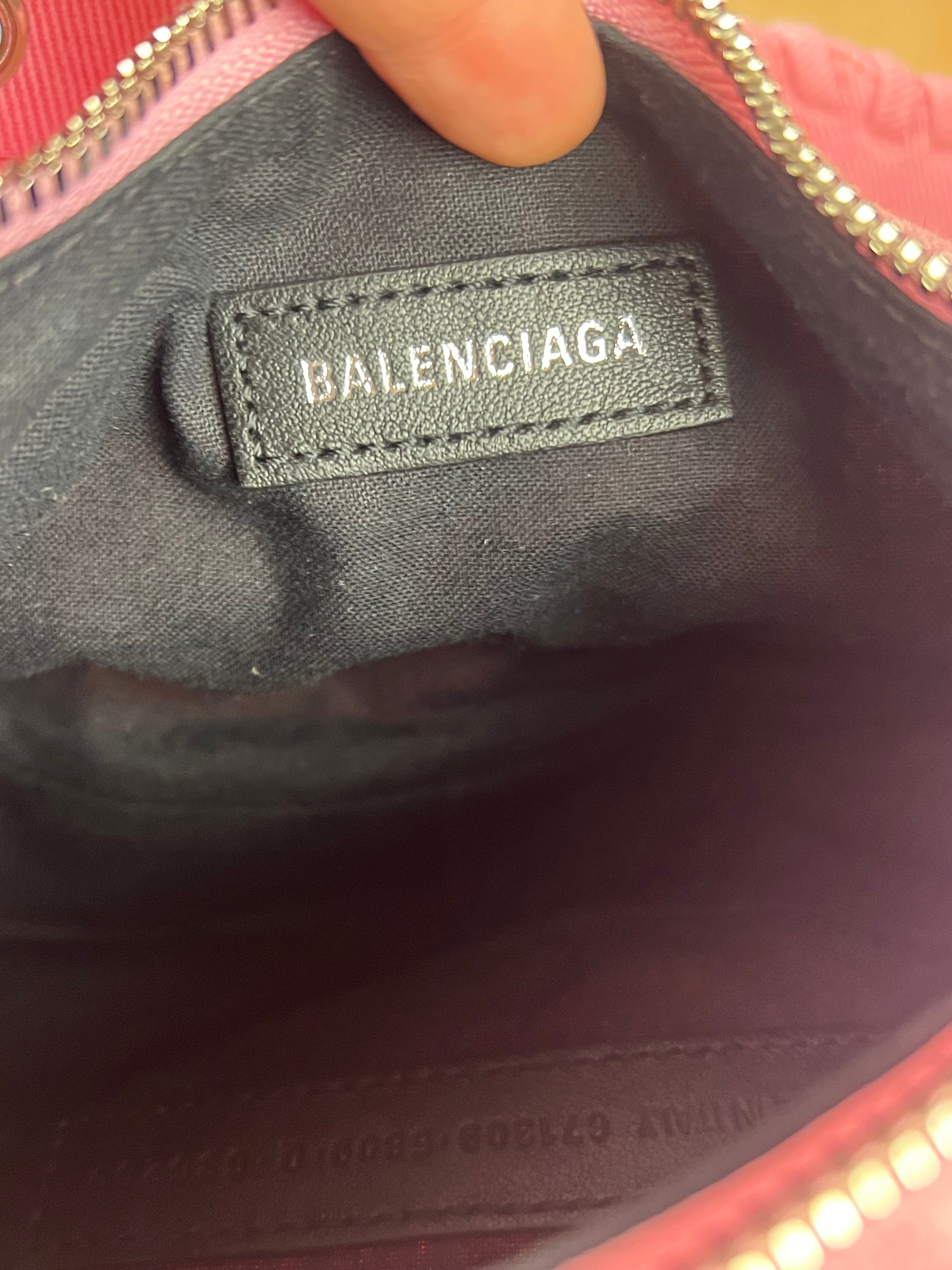 Balenciaga Pink Denim Le Cagole Shoulder Bag