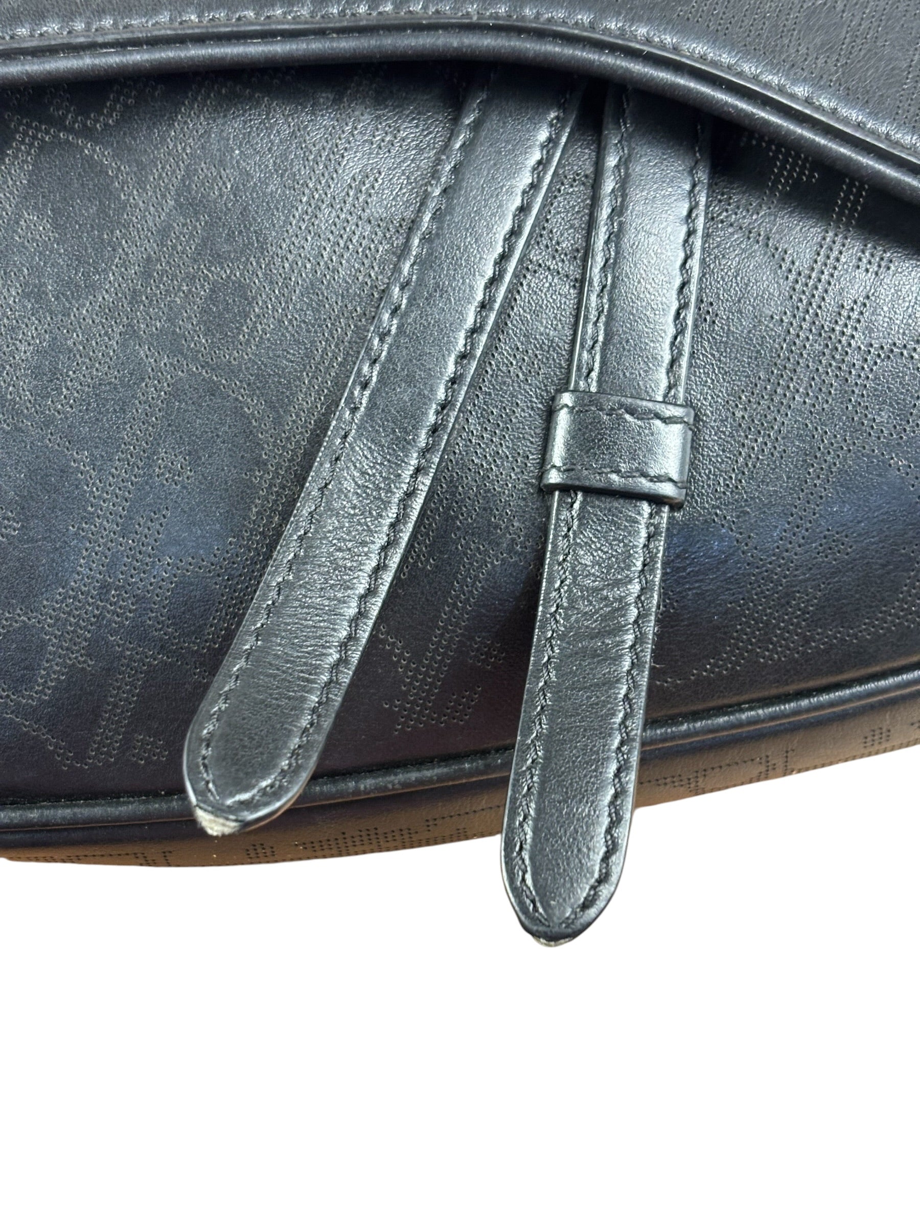 Christian Dior Black Calfskin Galaxy Saddle Messenger Bag