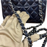 Chanel Iridescent Blue Quilted Leather Mini Flap Bag 2017