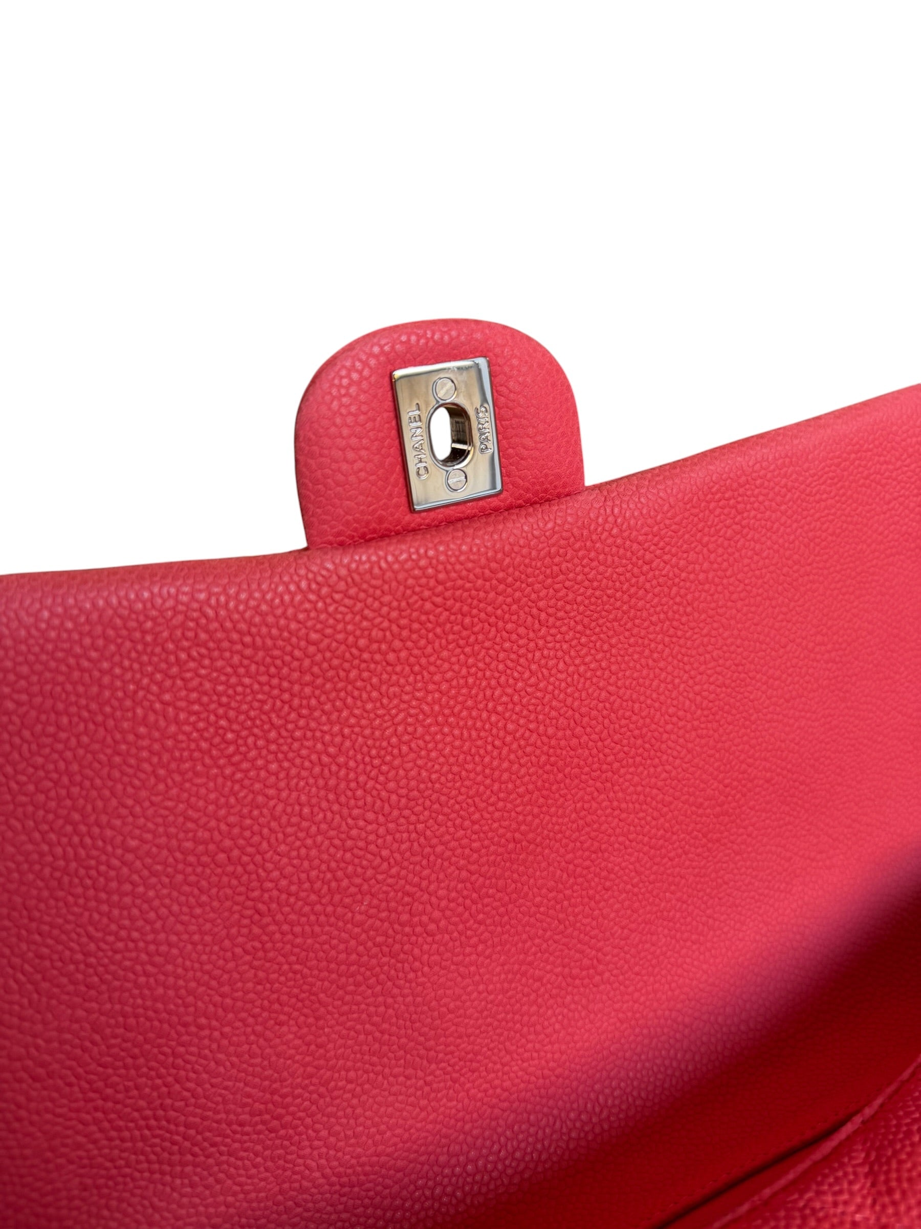 Chanel Coral Pink Matte Quilted Caviar Flap Shoulder Bag 2012