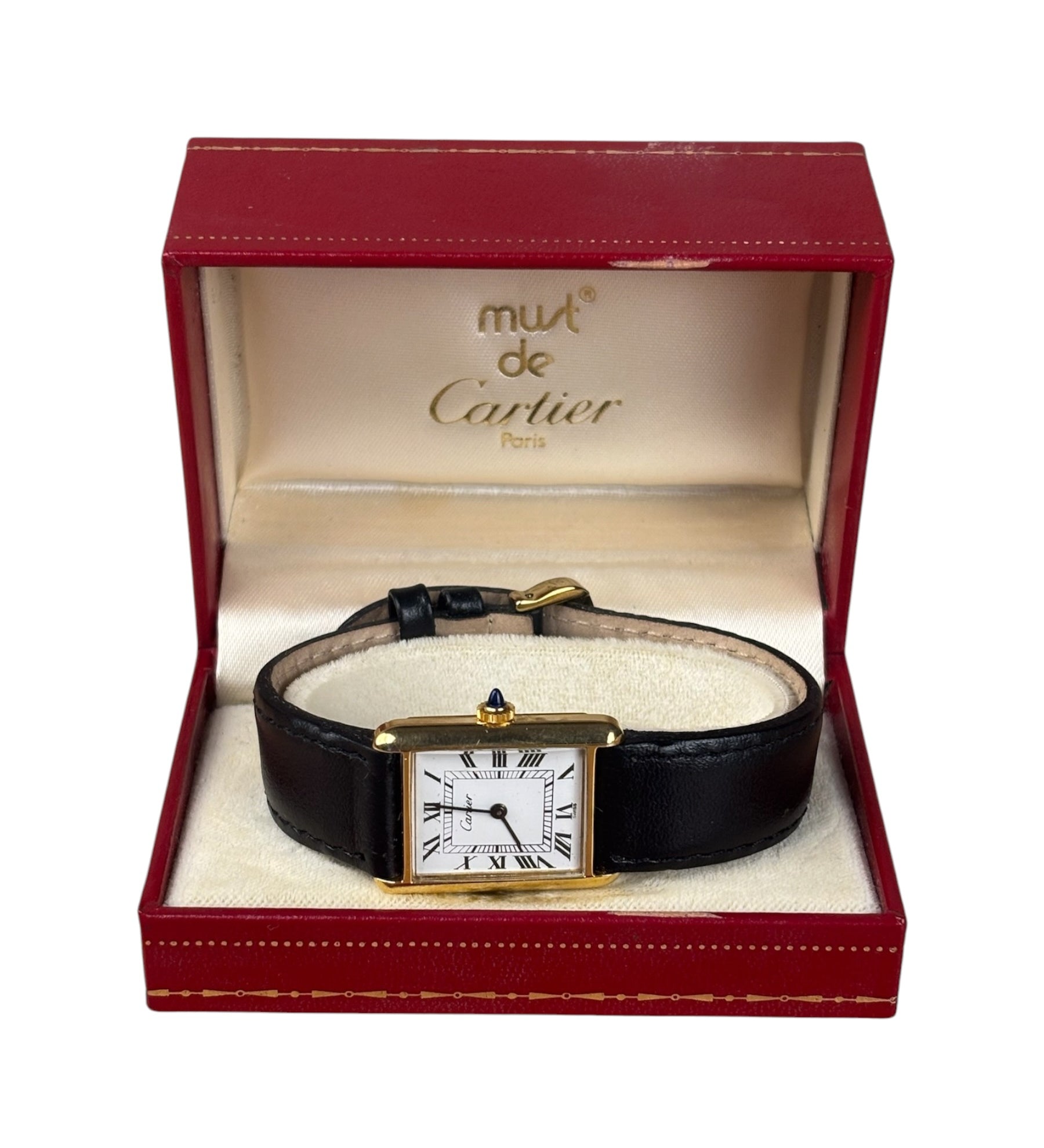 Cartier Vintage Tank White Roman Dial 1970's
