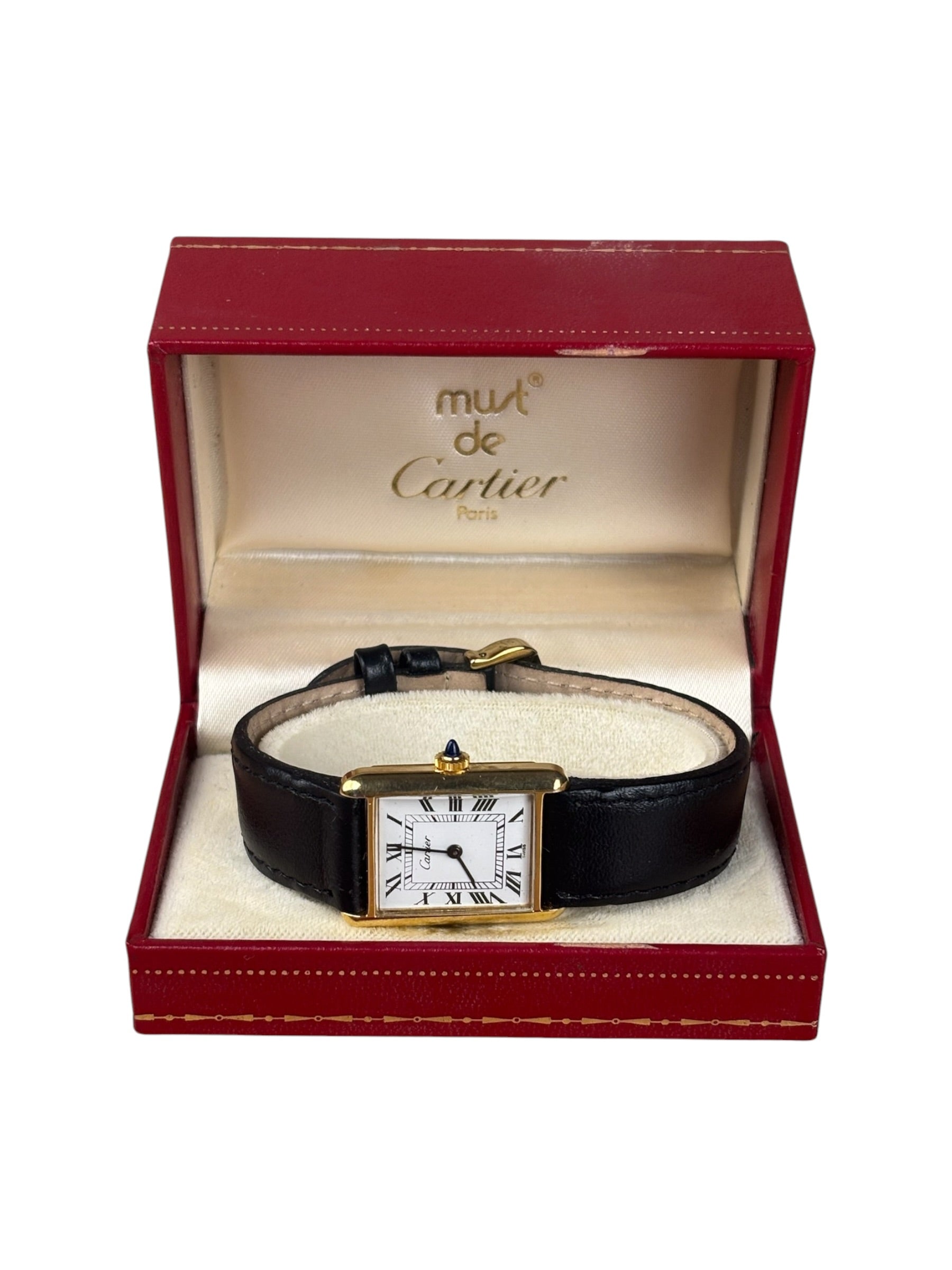 Cartier Vintage Tank White Roman Dial 1970's