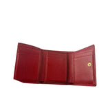 Gucci Red Leather Tri-Fold Marmont Compact Wallet
