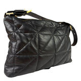 AllSaints Black Quilted Leather Edbury Shoulder Bag
