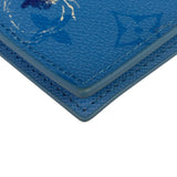 Louis Vuttion Pool Blue Monogram Passport Cover