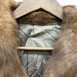 Vintage Light Brown Quilted Mink Fur Coat