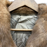 Vintage Light Brown Quilted Mink Fur Coat