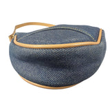 Christian Dior Denim Beige Leather Mini Saddle Pochette
