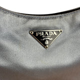 Prada Spazzolato Mini Grey Satin