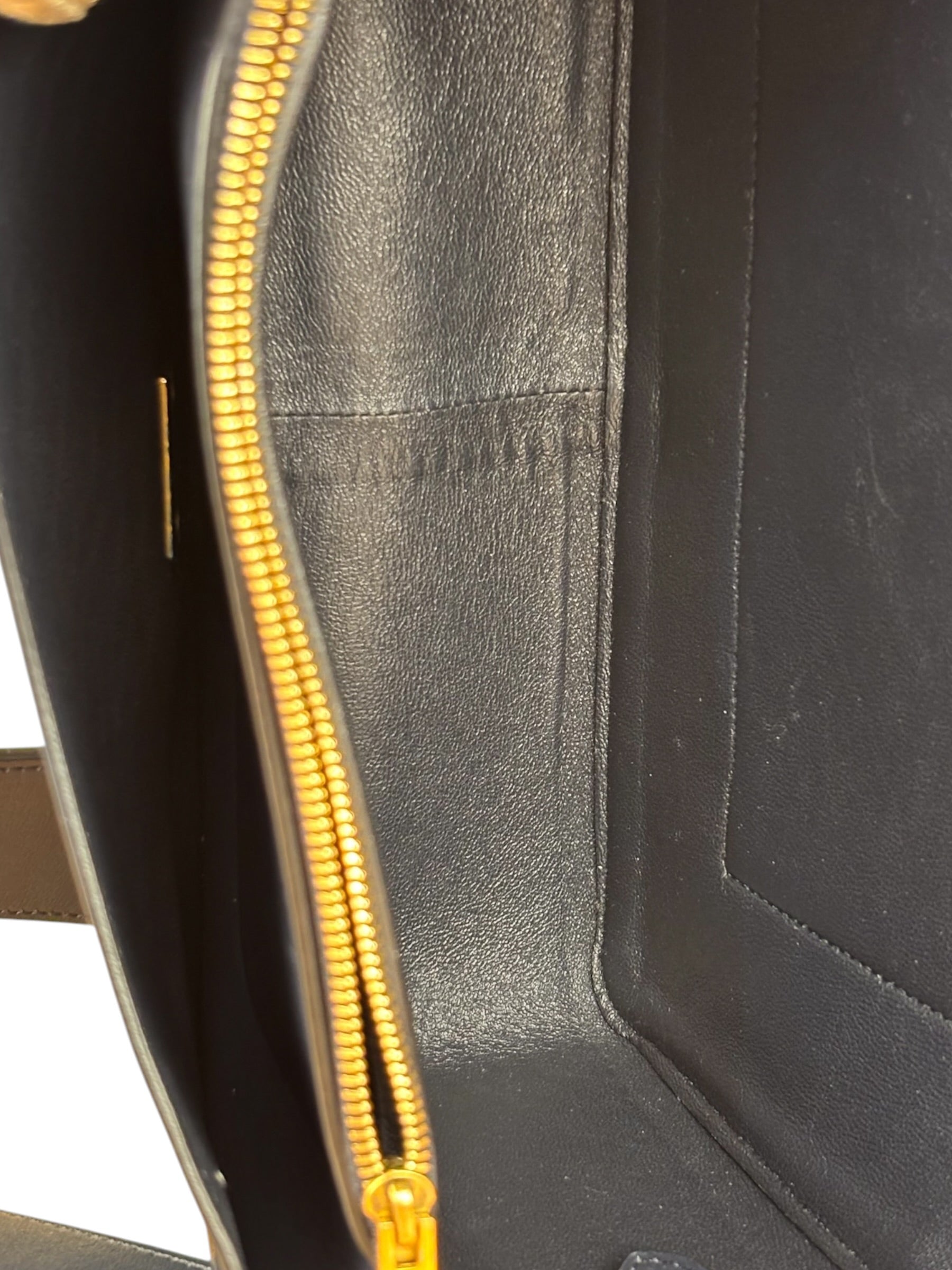 Celine Bicolor Leather Medium Frame Crossbody Bag