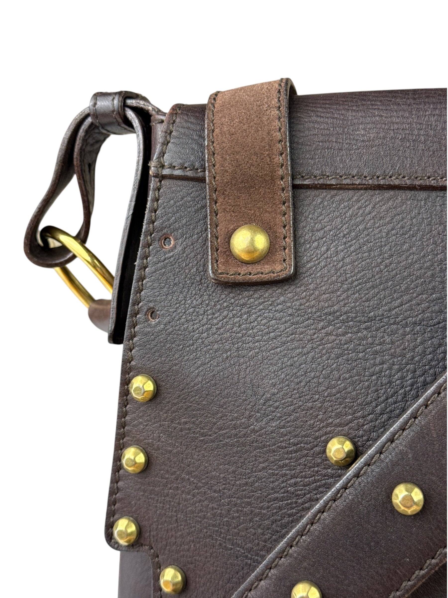 Yves Saint Laurent Tan Brown Messenger Bag