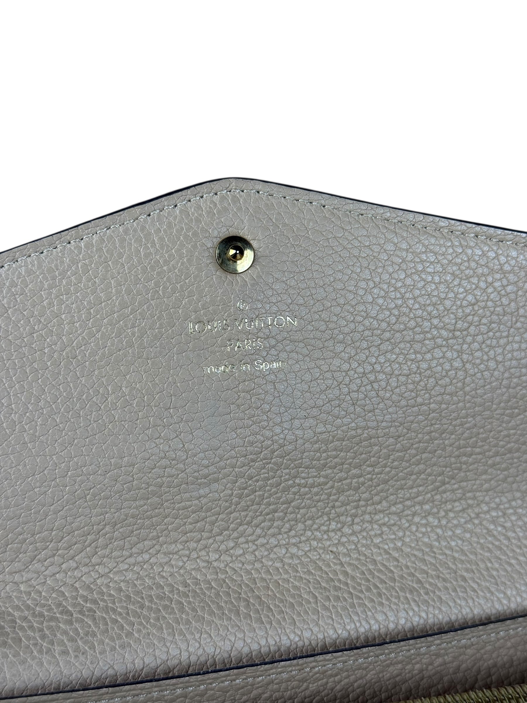 Louis Vuitton Empreinte Leather Beige Sarah Wallet