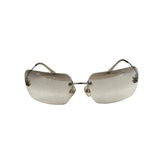 Chanel Y2k Silver Rimless 4017-D Sunglasses