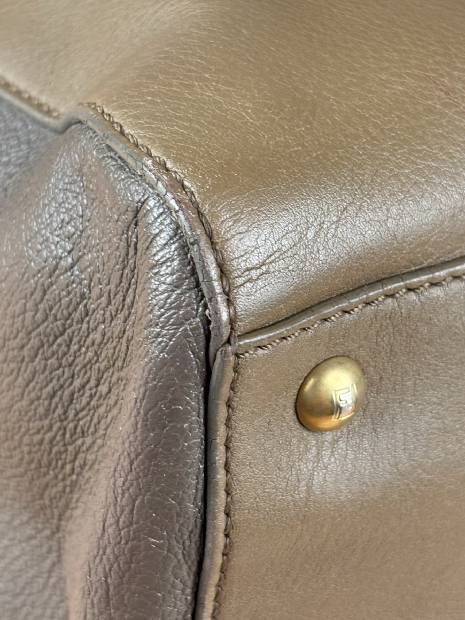 Fendi Colorblock Leather Two-Way Flap Bag