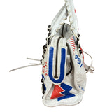 Balenciaga Mini White Graffiti Le City Bag